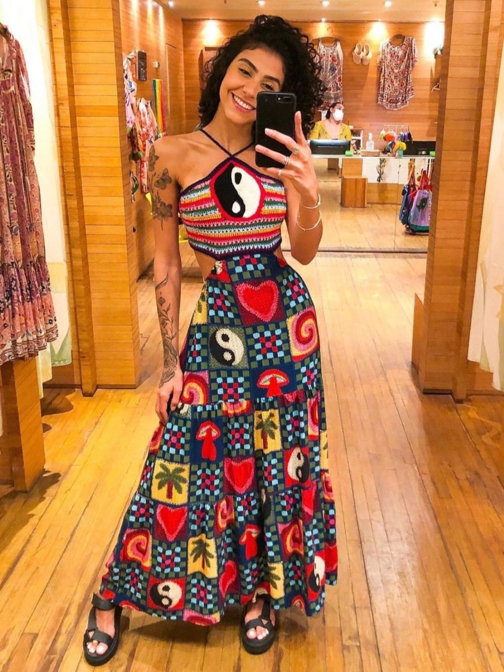 FARM Rio Yin-Yang Aconchego Maxi Dress - Picture 3 of 8